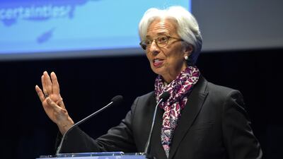 International Monetary Fund managing director Christine Lagarde, seen here in Paris in April, warned of the involvement of big technology firms in the global financial system due to fintech. AFP