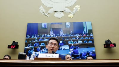 TikTok Chief Executive Shou Zi Chew testifies before a House Energy and Commerce Committee, on Capitol Hill in Washington, on March 23. Reuters