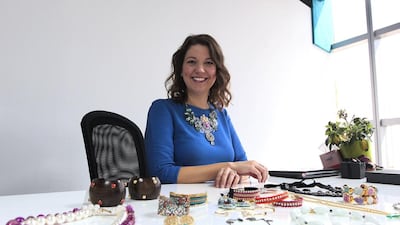 Monika Debowski with some of her jewellery company’s wares. Jeffrey E Biteng / The National