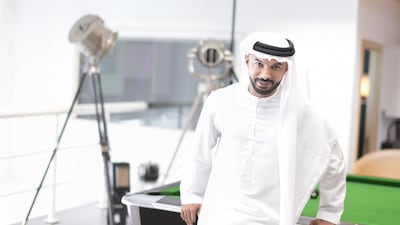 Mohammed Saeed Hareb, the creator and producer of Freej, at his studio, Lammtara. Reem Mohammed / The National