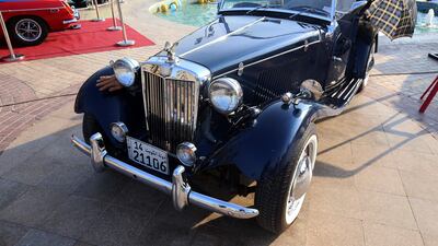 A 1952 Rolls Royce on display at the Historical, Vintage and Classic Cars exhibition in Kuwait City.