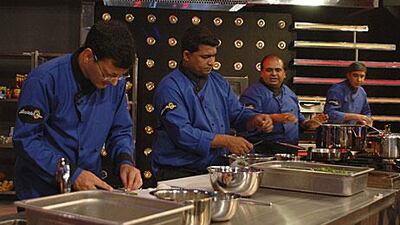 Team India at work on the show Foodistan.