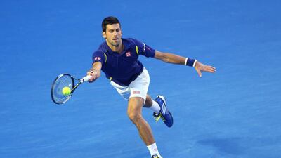 World No 1 Novak Djokovic is careful not to be overconfident as he respects his opponents. Graham Denholm / Getty Images