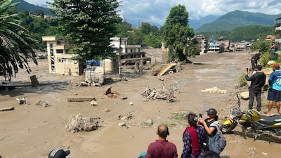 A massive flood swept through Nepal's northern Rasuwa district, damaging roads and power infrastructure, leaving authorities assessing the scale of the destruction. AFP