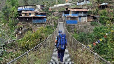 Trekking in the Annapurna Conservation Area, Nepal. The area is one of the country's most beautiful and accessible trekking areas. Rosemary Behan / The National