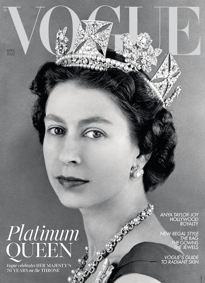 The April cover of 'British Vogue' features Queen Elizabeth II in a photo from 1957. Photo: Antony Armstrong Jones / British Vogue