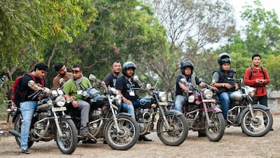 Bikers getting ready for a casual ride at Mahabalipuram. The club, based in Bangalore, was formed in 2006.