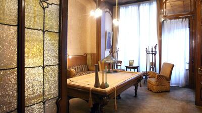 View of a room in Hotel Solvay, an Art Nouveau house designed by Victor Horta, in Brussels. AFP