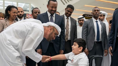 Sheikh Mohamed bin Zayed and Mr Ahmed tour the Special Olympics World Games Abu Dhabi 2019.