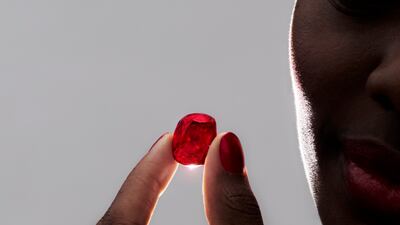 The ruby was unveiled in Dubai in 2022. Photo: Sotheby's