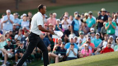 Tiger Woods flirted with the cut line before making birdies at the par-5 13th and 15th holes and closing with back-to-back pars. Erik S Lesser / EPA