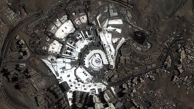 As Muslims around the world celebrate Ramadan, one of Dubai’s satellites has captured a stunning image of Mecca from high above the earth. Courtesy Mohammed Bin Rashid Space Centre