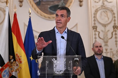 Spanish Prime Minister Pedro Sanchez said the mass arrivals were a violation of Spanish sovereignty. EPA