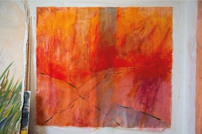 Chafa Ghaddar's landscapes reimagines how we see the land. Photo: Maraya Art Center