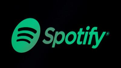 The Spotify logo on a screen on the floor of the New York Stock Exchange. The company's shares rose 4% on news that it plans to increase prices of some services in the US and UK. Reuters