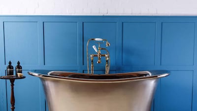 Metallic finishes can add zing to your space, for example by using nickel satin in the bathroom. Photo: Witt and Berg