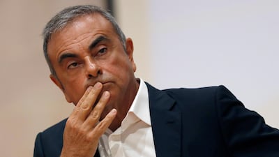 Former Nissan Motors chairman Carlos Ghosn was arrested on the same day as Greg Kelly in November 2018 but later fled to Beirut. AP Photo.