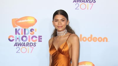 Zendaya, in Daya by Zendaya, arrives for the Nickelodeon Kids' Choice Awards at USC Galen Centre in Los Angeles, California, on March 11, 2017. EPA