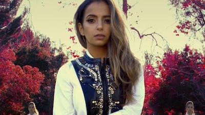 Saudi Arabian musician Rotana Tarabzouni, who lives in Los Angeles, performs at the New York University Abu Dhabi Arts Center. Courtesy Michael Adrian Minkowicz