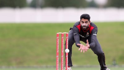 UAE's Ahmed Raza in action. Chris Whiteoak / The National