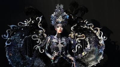 A model participates in the 2019 Daegu International Bodypainting Festival in South Korea. Getty