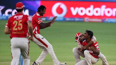 Sandeep Sharma took three Royal Challengers Bangalore wickets in Dubai on Monday night. Pawan Singh / The National
