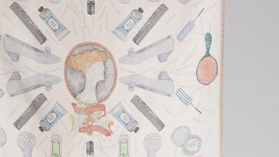 Dina Khalifè scarf, Dh885. Courtesy Dina Khalifè