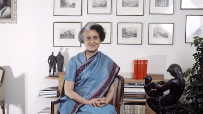 Indira Gandhi, pictured at home, in New Delhi in 1973. Reginald Davis / Rex