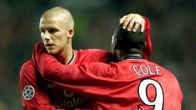 David Beckham, left, knew he could count on his Manchester United teammates such as our columnist Andrew Cole, right, who says Beckham never avoided dressing room banter and 'was one of us'.
