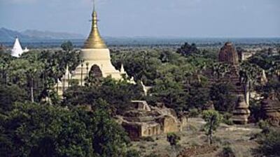 Bagan is the largest area of Buddhist temples in the world.