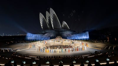 The Zayed National Museum served as a stunning backdrop to a series of theatrical performances held on its sprawling grounds
