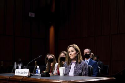Amy Coney Barrett was one of the three judges picked to serve on the Supreme Court bench during Donald Trump's term. AP Photo
