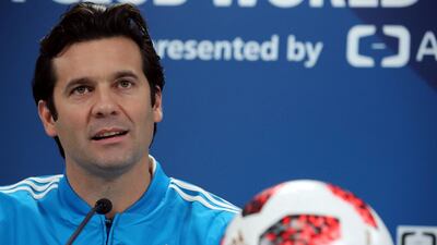 Santiago Solari admitted to some nerves on Friday as Real Madrid prepare to face Al Ain in the Fifa Club World Cup. Chris Whiteoak / The National