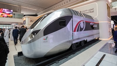 Etihad Rail's passenger service is on track for a 2026 launch. Victor Besa / The National