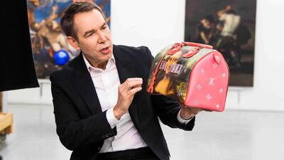 Jeff Koons fronts Louis Vuitton x Jeff Koons Masters handbag campaign. Photo: Louis Vuitton