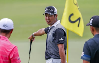 Hideki Matsuyama arrives at the US PGA Championship following his stunning victory at the WGC-Bridgestone Invitational. Erik S Lesser / EPA