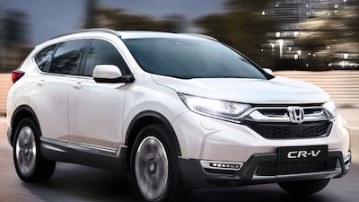 The Middle East model of the Honda CR-V Touring comes with a direct injection, 2.4-litre combustion engine, as opposed to the 1.5-litre engine and hybrid system in other markets.