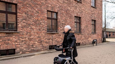 Holocaust survivor and former prisoner of the Nazi death camp Auschwitz-Birkenau, Miriam Ziegler (Friedman), in Oswiecim on January 26, 2020, one day before the 75th anniversary of its liberation. Wojtek Radwanski / AFP