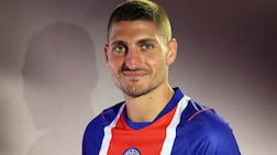 Marco Verratti at the Beyond Sales Gallery, Mina Rashid, Dubai. Chris Whiteoak / The National