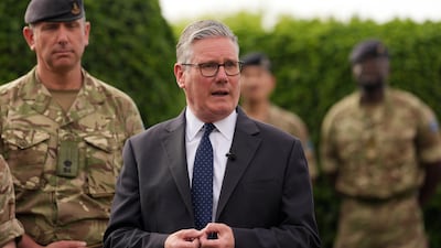 Mr Starmer flew to Saudi Arabia on Wednesday as part of a three-day trip to the Gulf. Getty Images