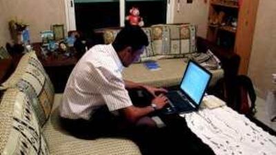 Mounir Bensalah, a blogger and human rights activist in Casablanca, uses Twitter.