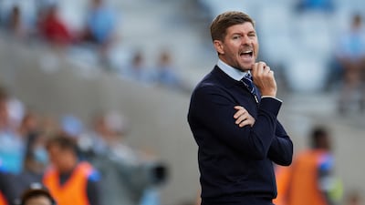 Rangers head coach Steven Gerrard during the Champions League qualifier against Malmo.