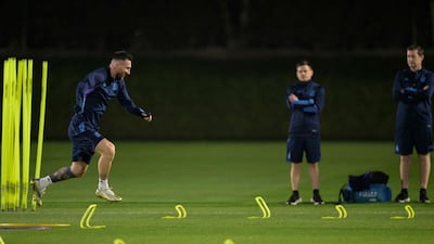 Argentina's Lionel Messi during training. AFP