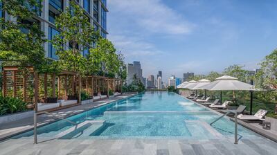 The property has an infinity pool that overlooks the city. Photo: The Ritz-Carlton