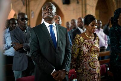 Congolese opposition presidential candidate Martin Fayulu attends a prayer service at Notre Dame du Congo cathedral in Kinshasa, DRC. (AP)