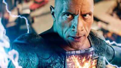 Black Adam can fly, move as fast as The Flash, catch rockets, deflect bullets and harness his own bluish electricity.