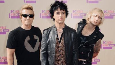 Green Day at the 2012 MTV Music Awards in Los Angeles