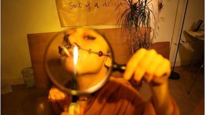 Stills from Mounira al-Solh's video "A Double Burger and Two Metamorphoses: A Proposal for a Potential Cat, a Potential Dog, a Potential Donkey, a Potential Goat and Finally a Potential Camel," 2010-ongoing.