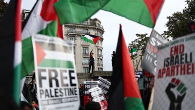 Hundreds of people took to the streets of the British capital at the weekend. AFP