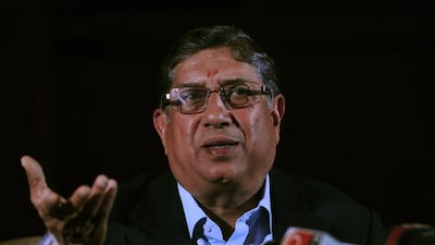 N Srinivasan was elected unopposed as the president of the BCCI on Sunday. AFP